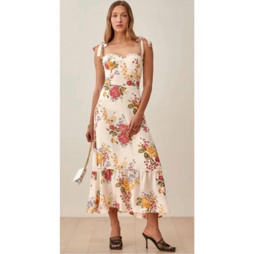 NWT Reformation Nikita Dress Bouquet - Picture 2 of 5